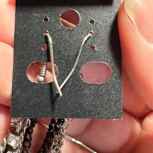 Handmade Pinup Hottie Guitar Pick Dangle Earrings Punk - Picture 7 of 7